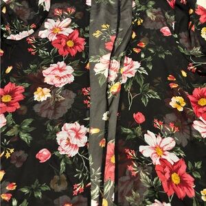 Torrid Floral Chemise - Black and Red #2